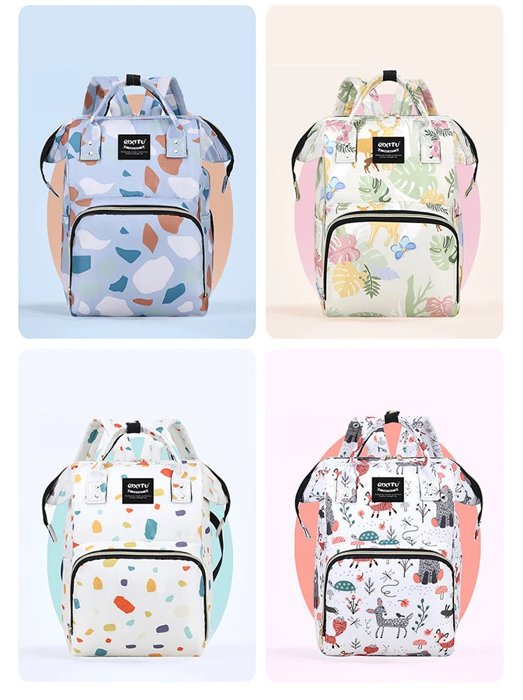 New Fashoin Maternity Bag for Babies Mummy Large Capacity Diaper Bag Backpack Waterproof Outdoor Travel Stroller Baby Cart Bag