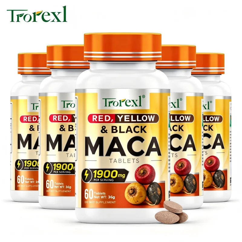 Male-Specific Enhancing Tablets - Premium Tri-Color Maca Root Blend, Self-Confidence Restoration, Stabilize Daily Stamina