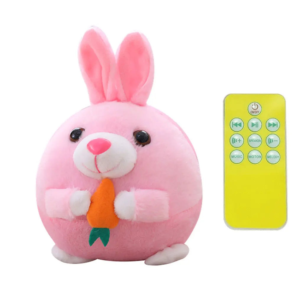 Cartoon Pig Active Moving Pet Plush Toy USB Rechargeable Talking Moving Dog Ball Toy Pet Bouncing Balls for Dogs Cats