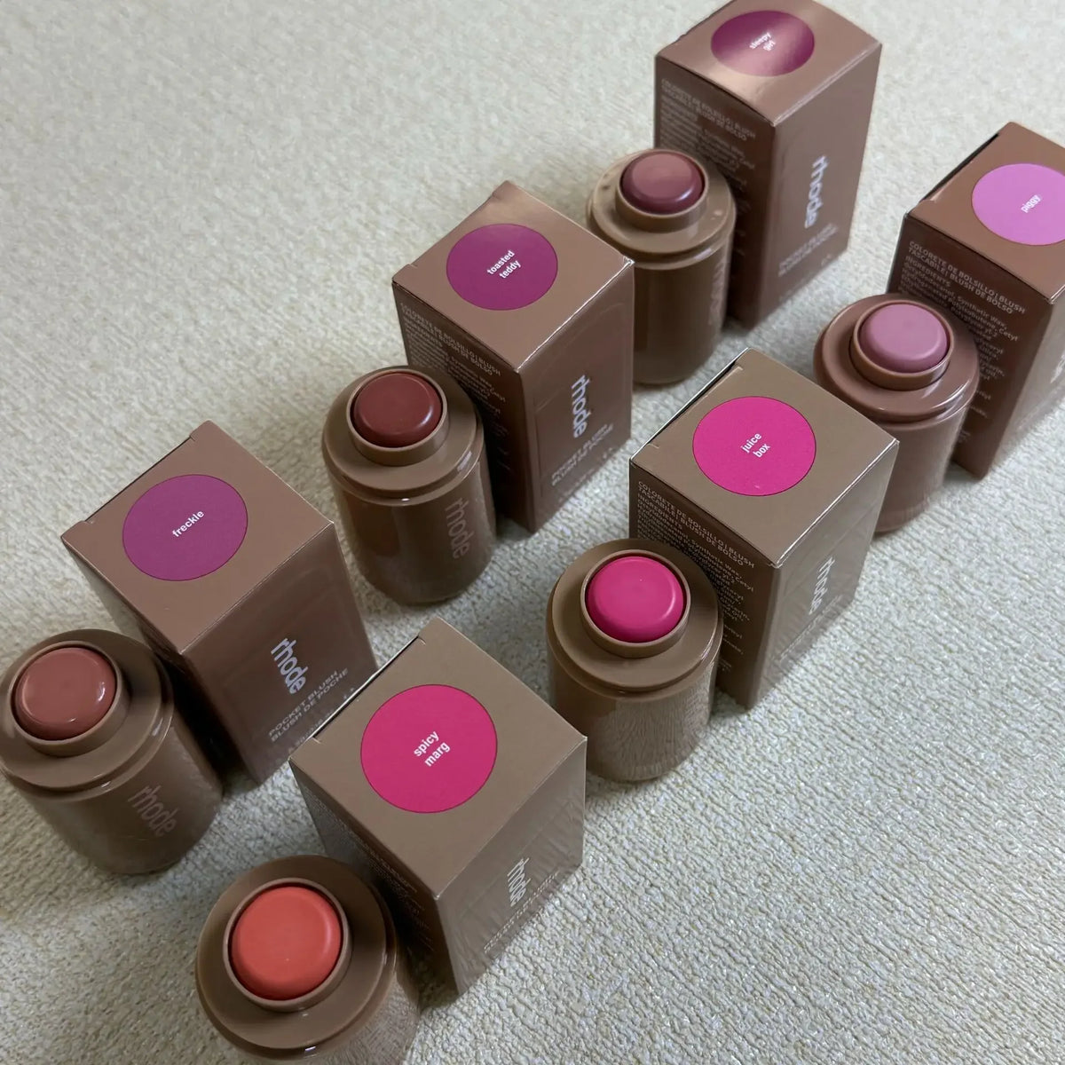 Rhode Skin Pocket Blush Stick Lip Cheek Hydrating Stick Natural Rouge Powder Blusher Cream Lipstick Cheek Teacup Candy Color