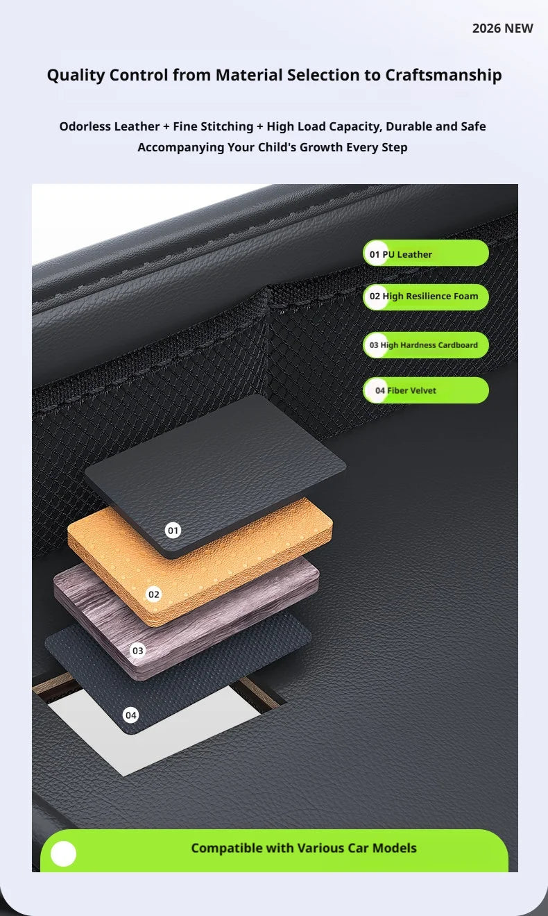 Car Seat Back Hanging Bag For Rear Seat Kids Lunch Desk Food Tray Long Trip Watching Movie Phone Holder Large Capacity Bags