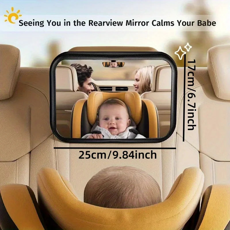 Baby car seat rearview mirror, designed with a baby hook style. Non-shaking rearview mirror for baby car seats