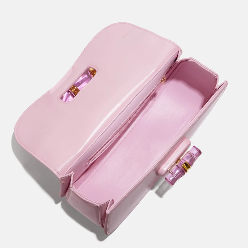 Classic Box Saddle Bags For Women Luxury Designer Handbags And Purses 2025 New In PU Acrylic Top Handle Small Underarm Shoulder