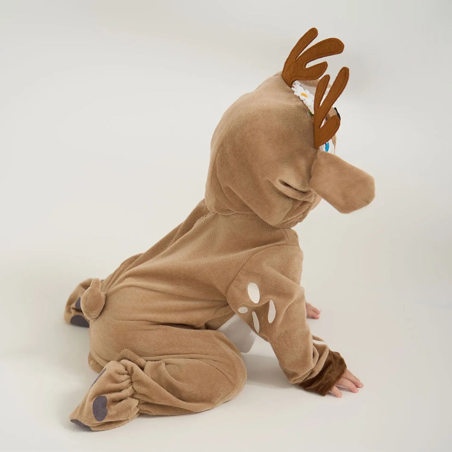 Little Deer Fawn Costume for Baby Boys Girls 6M 12M 18M 2pcs/Set Hood Romper With Shoes Christmas Purim Fancy Dress Umorden
