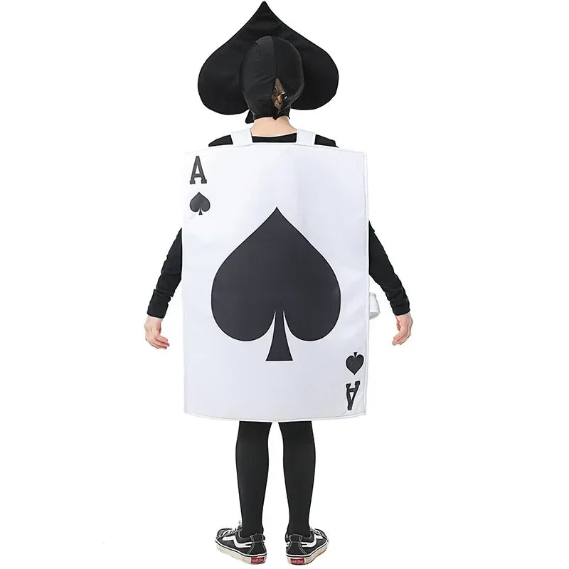 Halloween Playing Cards Heart Costume Adult Children Alice in Wonderland Stage Performance Costume Suit