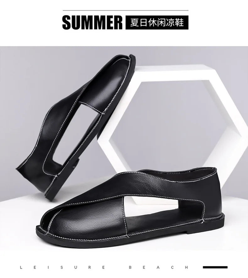 Men's Casual Sandal Retro Roman Style 2025 Summer Fashion Trend Hollow Breathable Comfortable Lightweight Outdoor Beach Sneakers