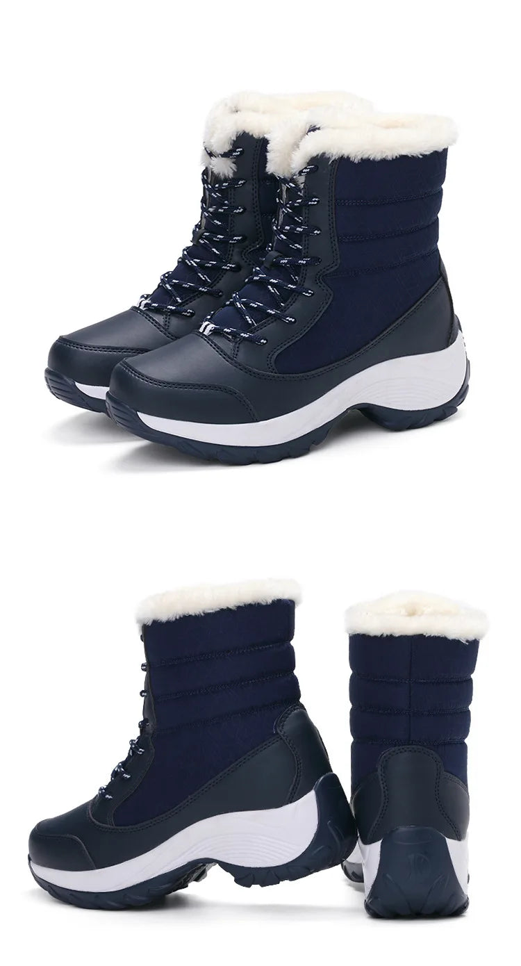Snow Women's Boots Lightweight Woman Shoes Platform Shoes Women Plush Mid High Boots New Botas Mujer Winter Ladies Boots