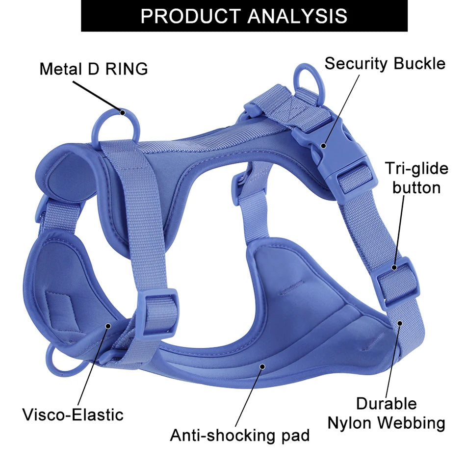New Breathable Dog Harness Adjustable Chest Strap Outdoor Walk Leisure Harness for Small Dogs Medium Pet Accessories