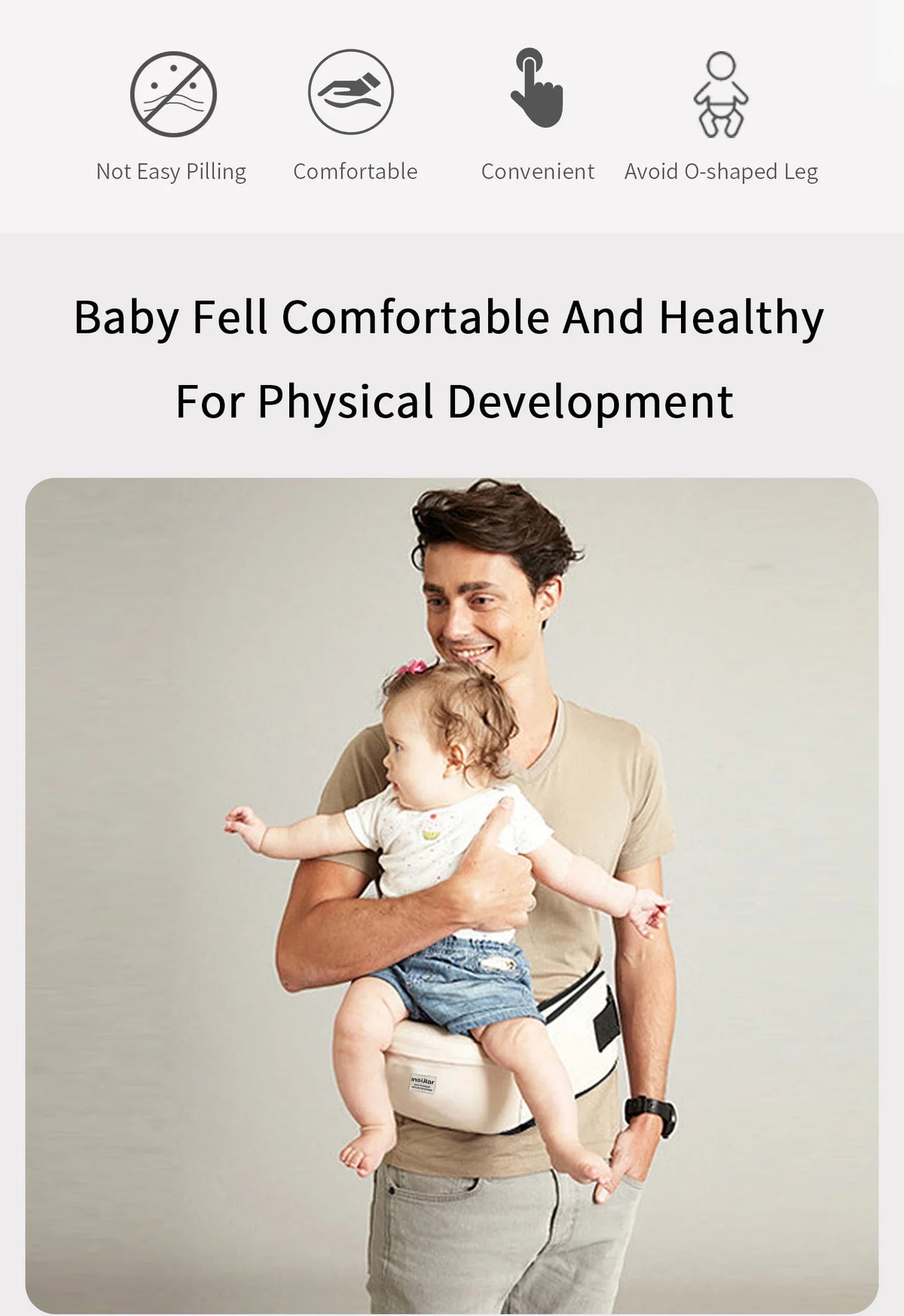 Baby Carrier Waist Stool Walkers Baby Sling Hold Waist Belt Backpack Hipseat Belt Kids Adjustable Front Carry Infant Hip Seat
