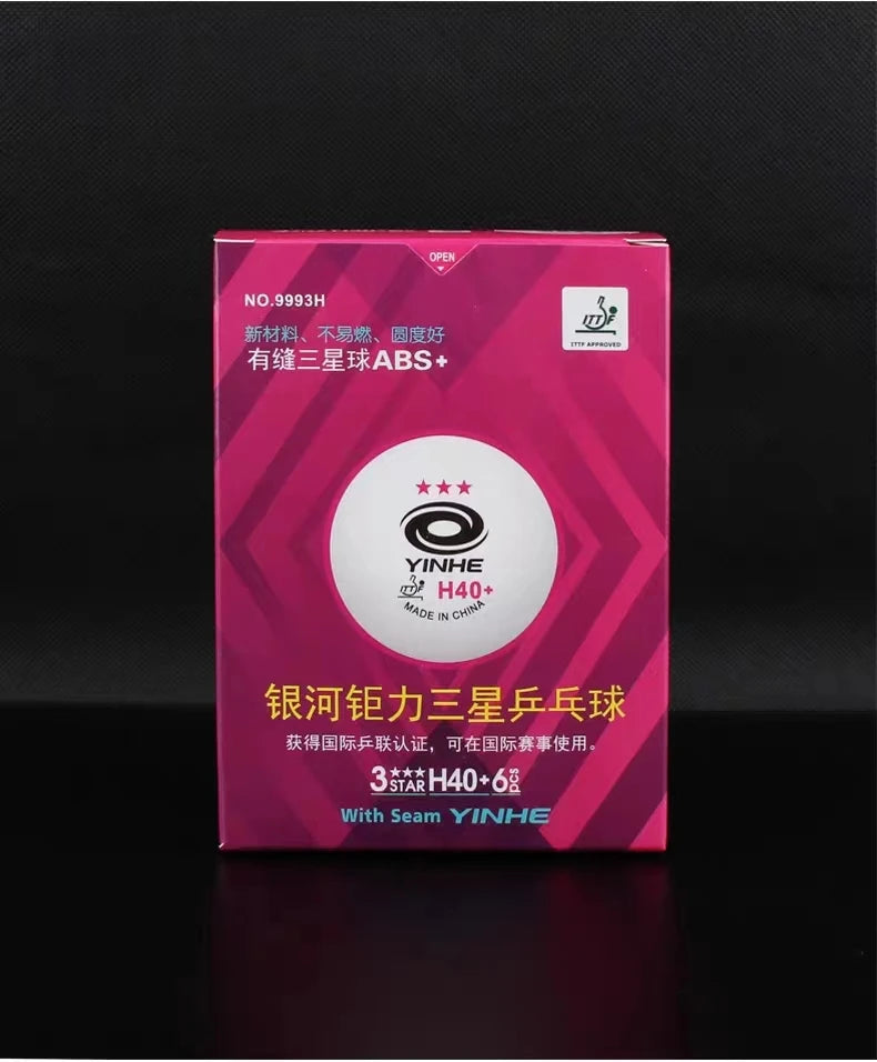 ITTF approved YINHE   Y40+ 3 Star ABS Seamed  PP Ball Table Tennis ball / ping pong ball 1 box 6pcs