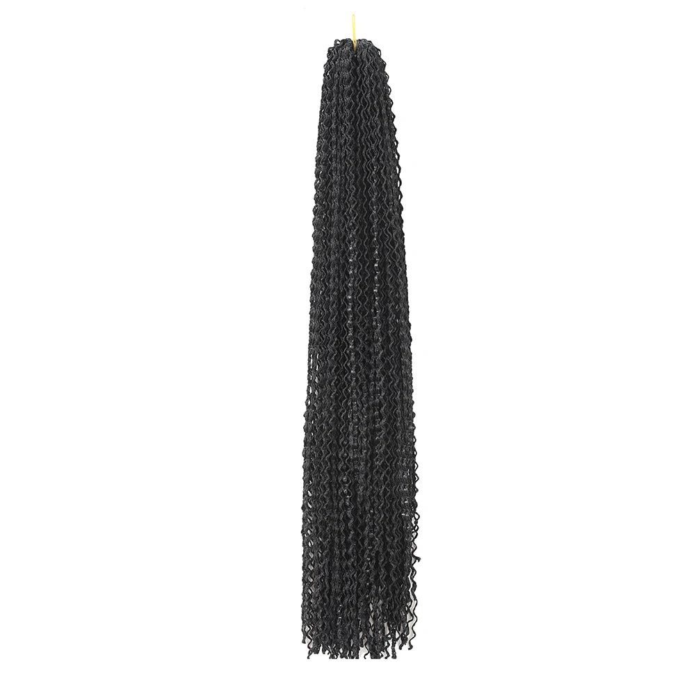 3X Pre-Looped Curly Synthetic Zizi Braids Thin Small Box Braid Crochet Twisted Hair Synthetic Kanekalon Braiding Hair Exten