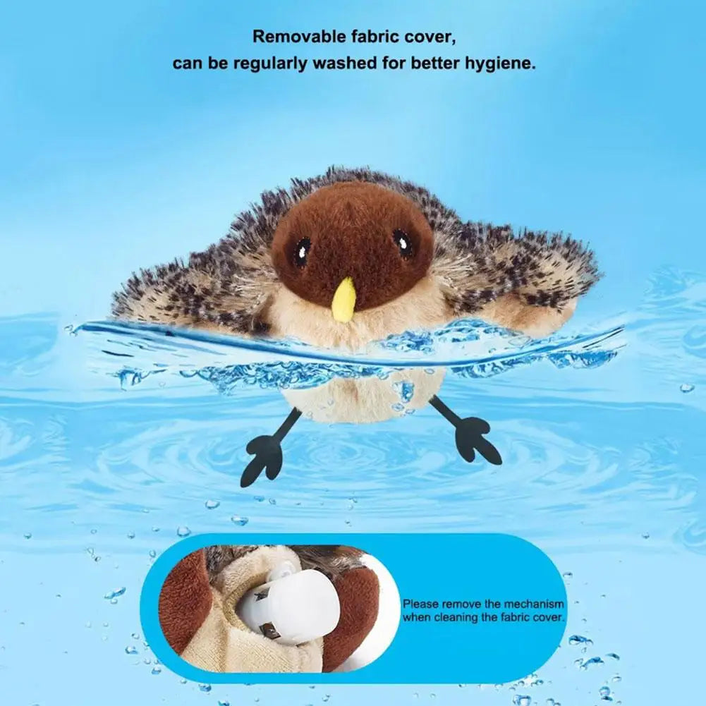 Flappy Bird Interactive Cat Toy Remote Control USB Rechargeable Pet Cat Plush Toy Flapping Bird Toy Stimulate Hunting Instincts