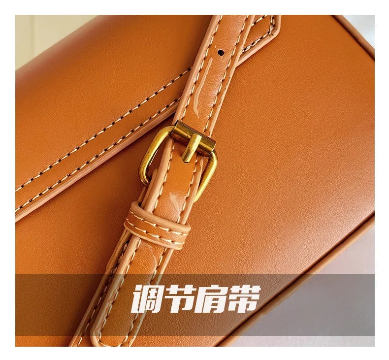 High-end Crossbody Handbag Leather Tote Bags Trendy Design Commuter Popular Classic Elegant Fashionable Bag with avian button