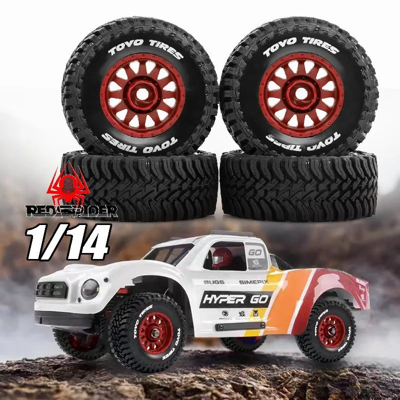FOR 1/14 1/16 Racing Truck Tires Rubber Tyres 12mm Hex for RC Car ARRMA MOJAVE HPI HSP Tamiya MJX 14211 HBX 3100a Q130c SCYWltoy