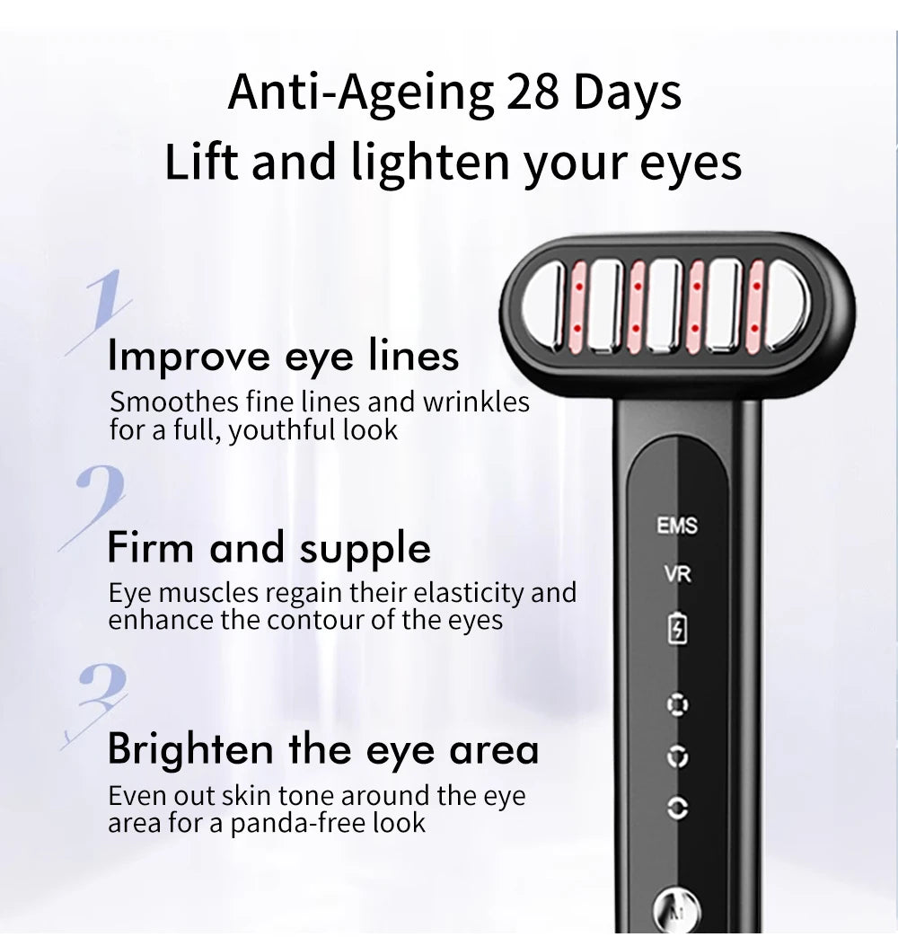 Beauty Eye Massager Device Red Light Facial Wand Eye Neck Massager Skin Tightening Anti Wrinkle SkinCare Beauty Anti Dark Circle