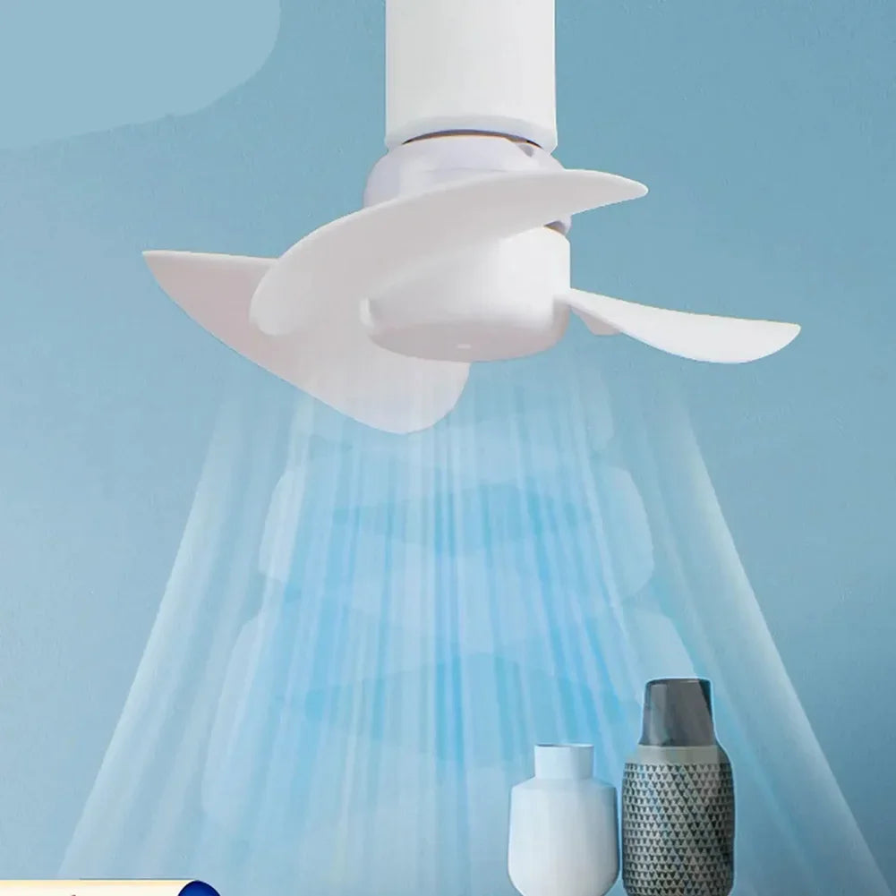 14CM Indoor Ceiling Fan With E27 Screw Base Brushless Motor Compact Size Providing Quiet Efficient Air Movement Lamp Socket Fan