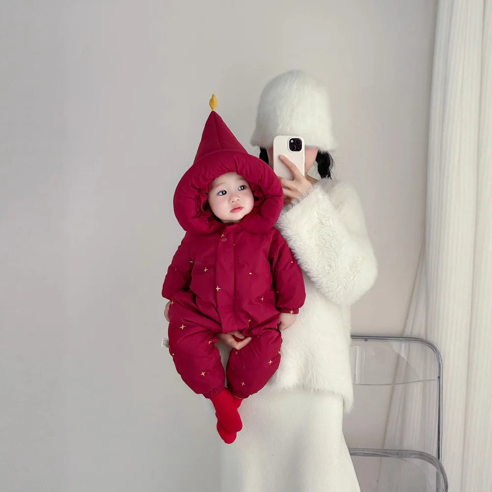 Rompers Jumpsuit Climbing Crawling Coats Baby Clothes New Children Clothing Winter 2025 Thick Boys Girls Cute Cotton Fashionable