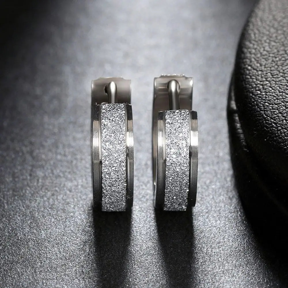 Mens Huggie Fashion Earring Man Jewelry Gold Simple Circle Hoop Earrings Polish