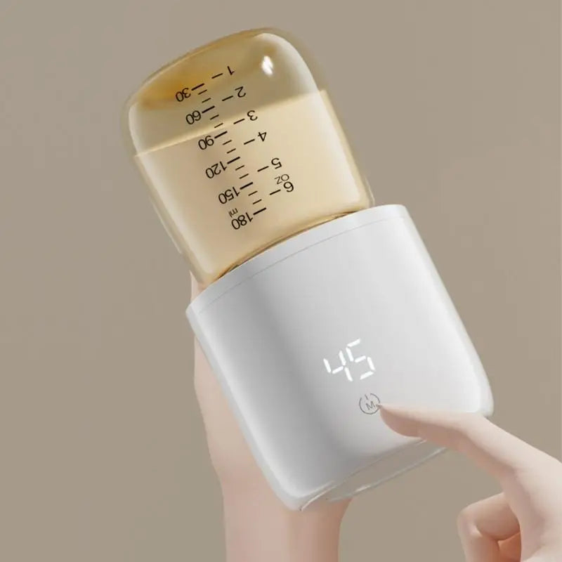 G2AD Portable Baby Bottle Warmer with Quick Heating and Digital Temperature Control 4-Gear Adjust for Home and Travel Use