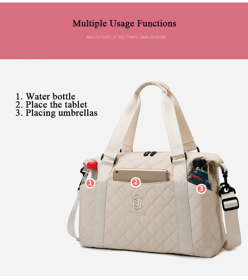 Large Capacity Outdoor Waterproof Travel Bag Luggage Handbag Women Shoulder Bag Oxford Men Sports Gym Bag Female Crossbody Bags