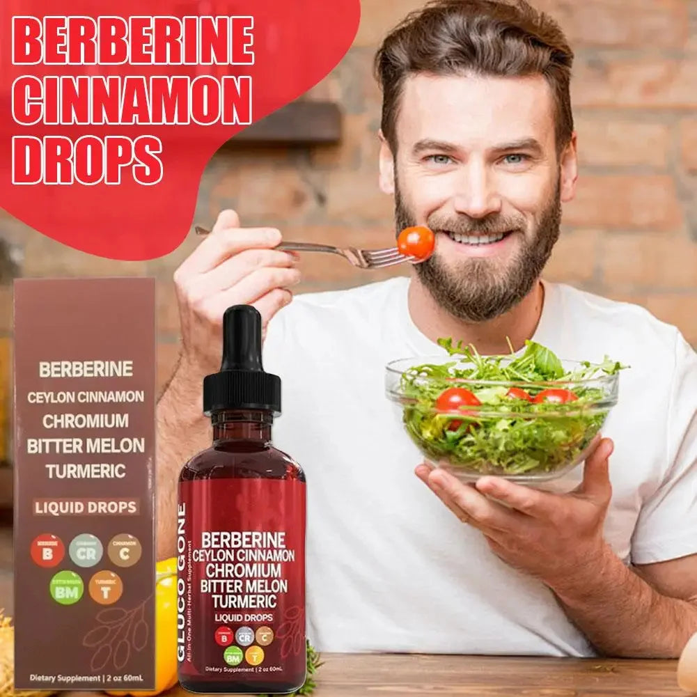 60ml Berberine Cinnamon Drops For Health Immune Support, Gut Health,Metabolism, Antioxidant- Ceylon Cinnamon Flavor