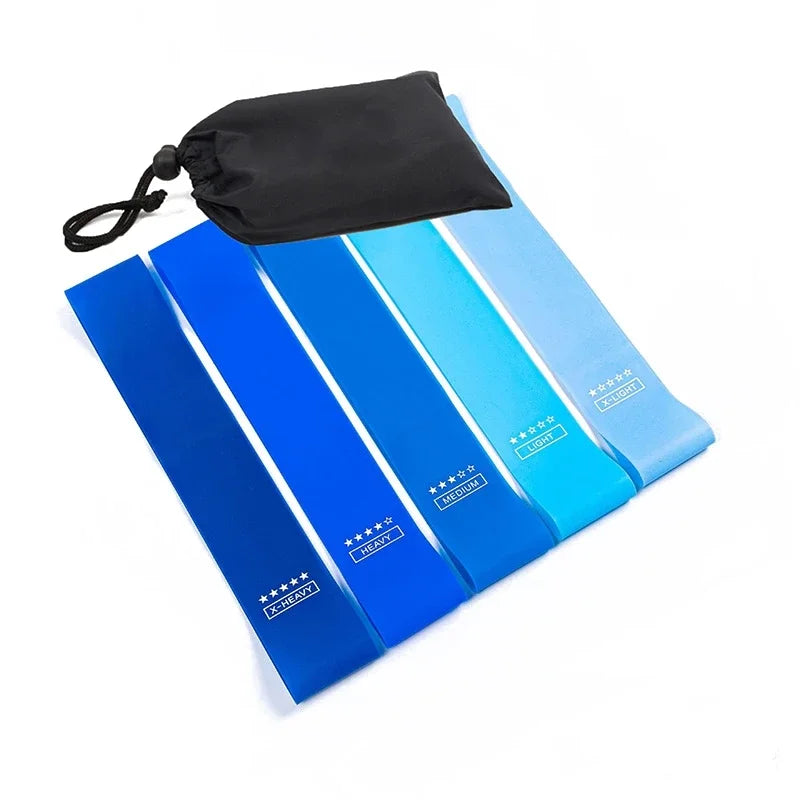 TPE Resistance Bands Rubber Loop Bands 5Pcs Rubber Loop Strength Training Workout Expander Yoga Gym Equipment Pilates Portable
