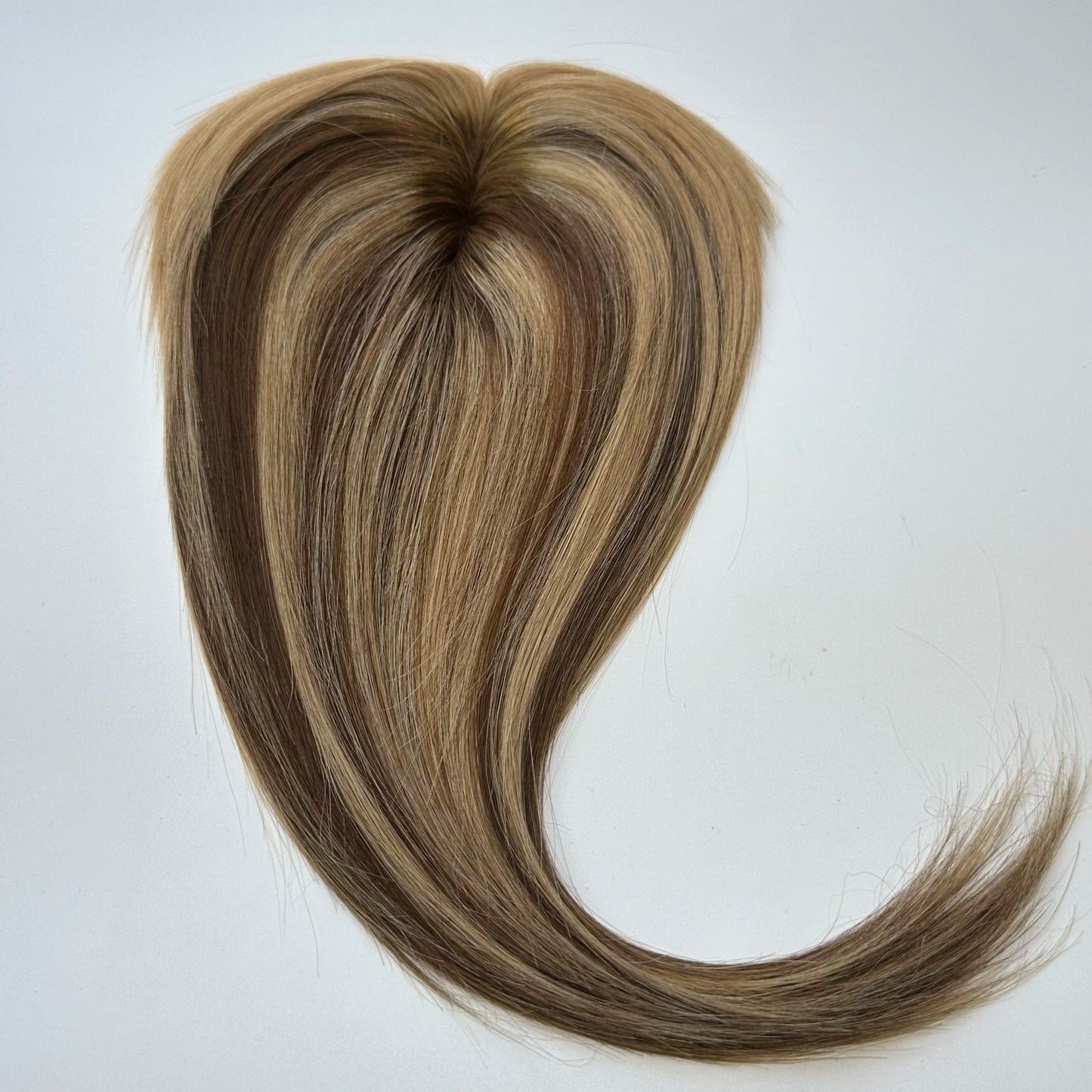 Women Hair Topper 100% Human Hair With Fringe Lace Mechanism Middle Part | 8x12cm 12inch Job Interview Ready