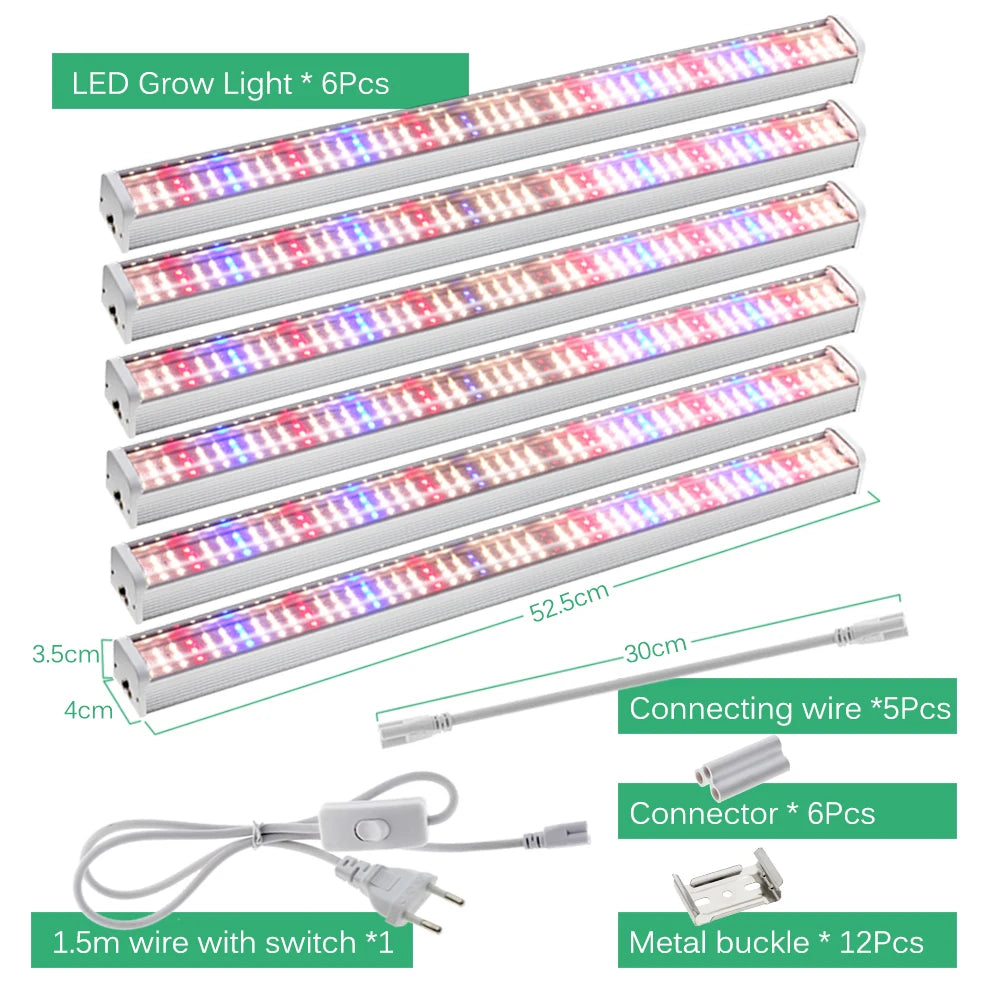SunLight Tube LED Plant Grow Light Full Spectrum Hydroponic Vegetable Fill Light Greenhouse Greenhouse Cultivation Light
