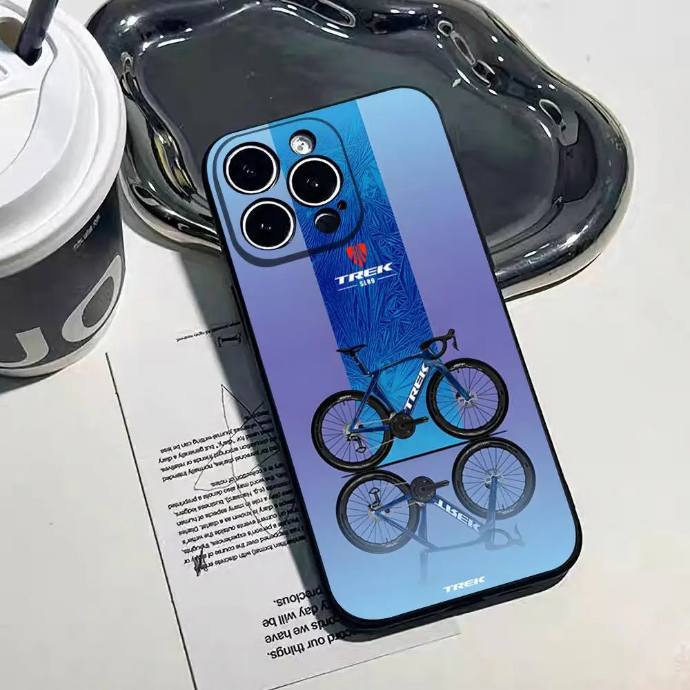 Bicycle T-TrekS Phone Case For IPhone 17 Pro Max 16 15 14 Pro Max 13 11 Air Plus Silicone Cover
