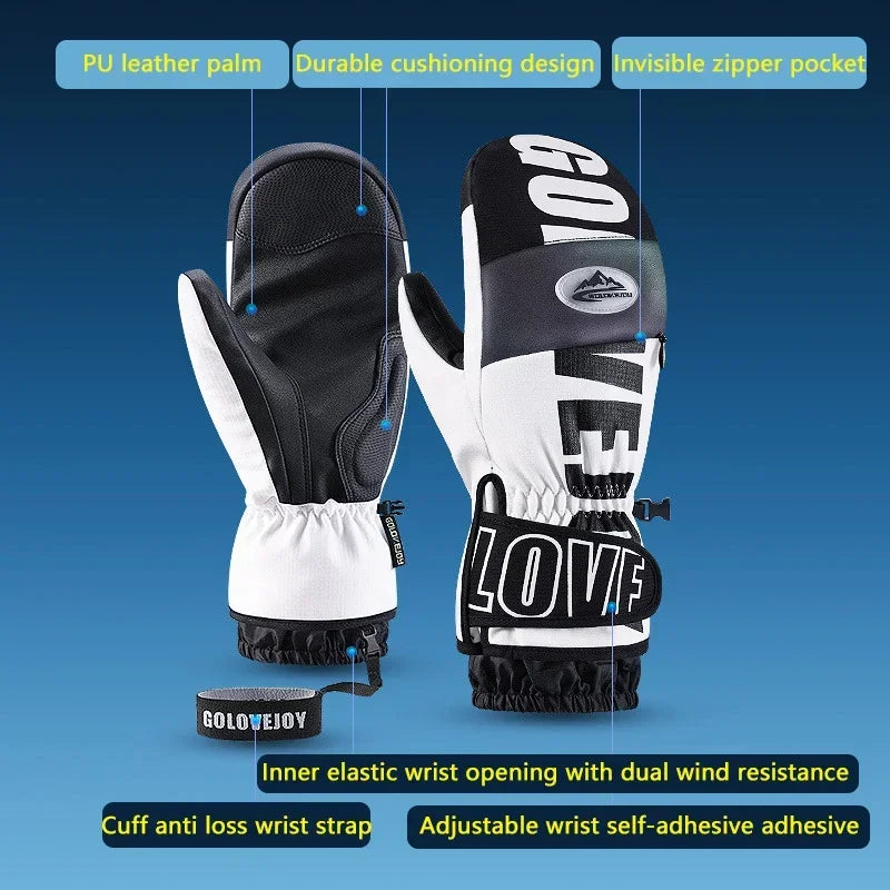 3M Thinsulate Ski Gloves Women Men Windproof Breathable Waterproof Thermal Winter Warm Snow Skate Mittens Snowboard Accessories