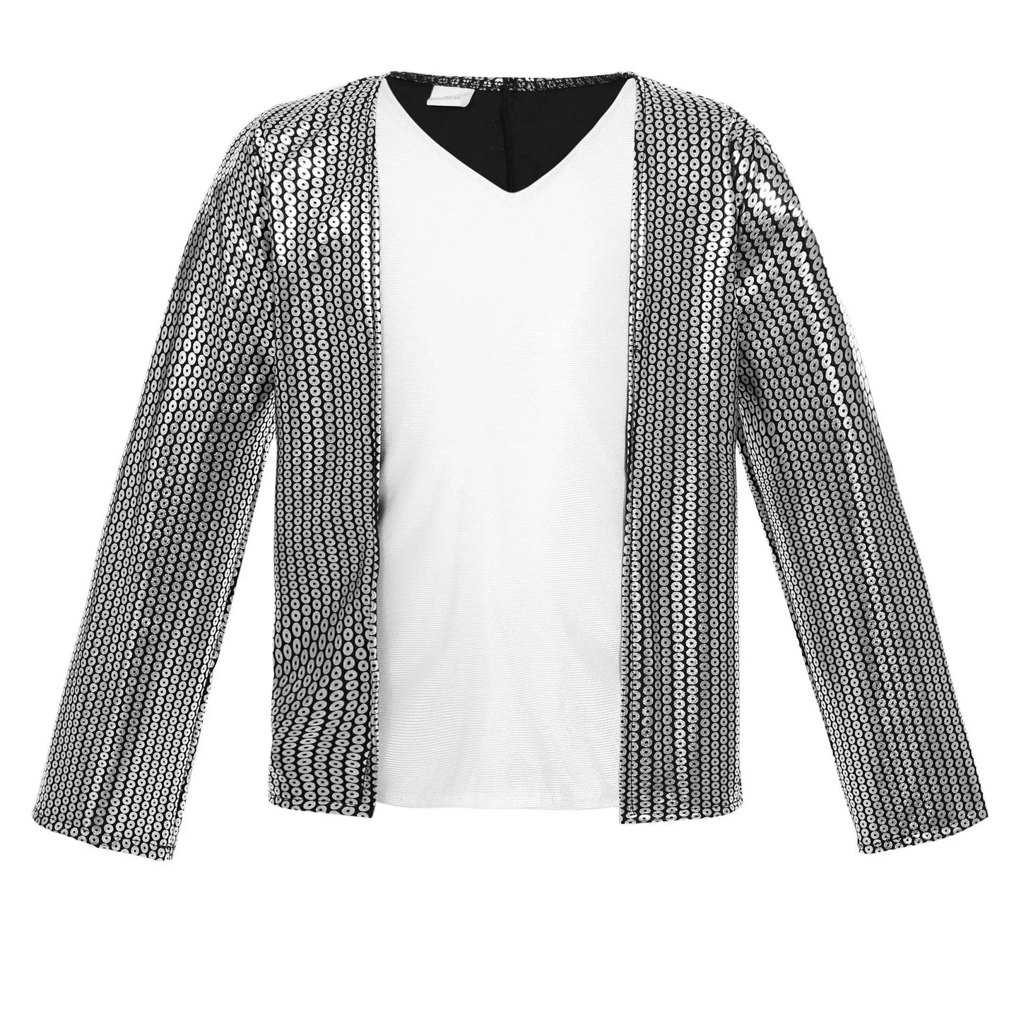 Kids Boys Michael Jackson Cosplay Costume With Accessories King Of Pop 80s Outfit Halloween Carnival Dance Fancy Dress Up