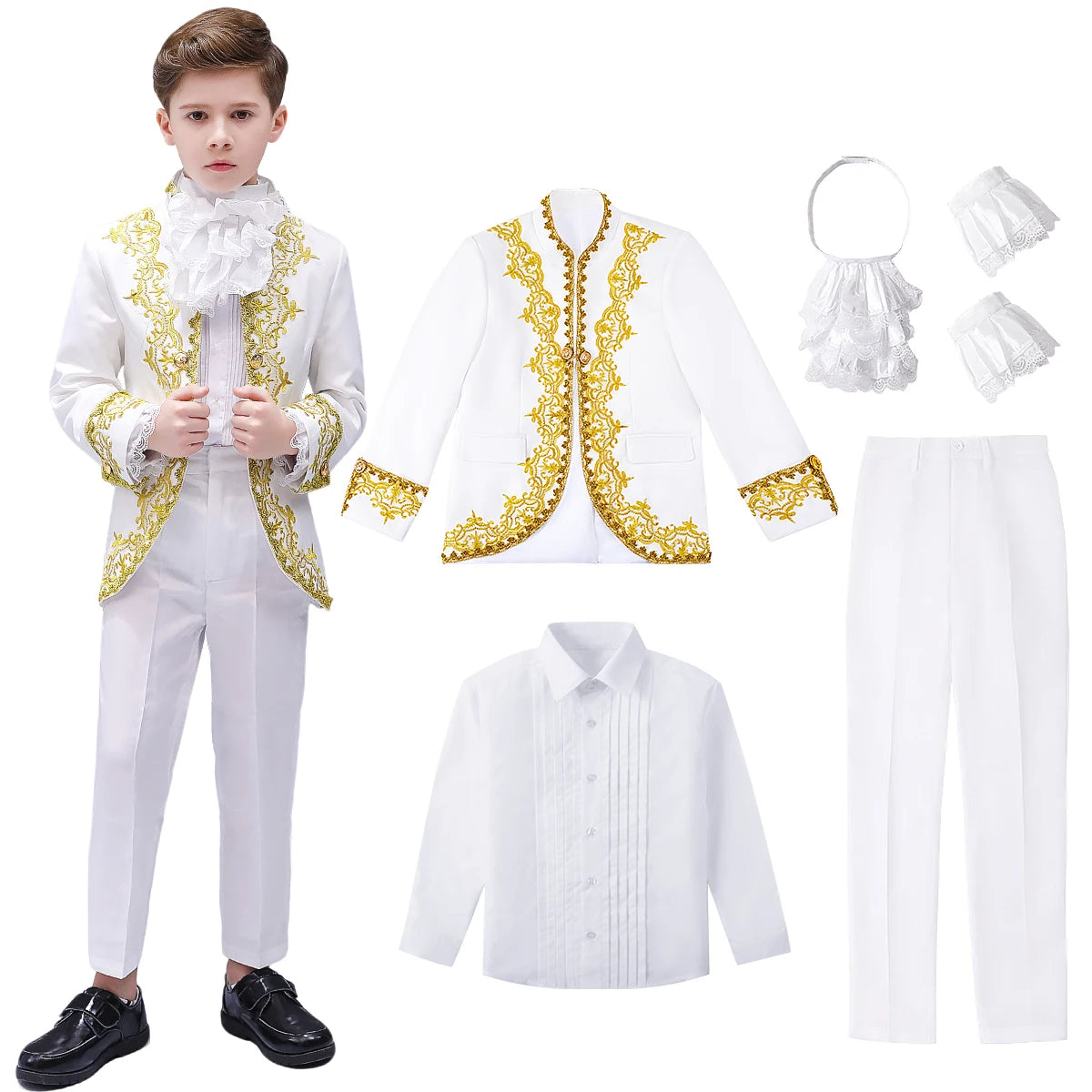 Boys Suit kids Prince Costume Halloween Carnival Outfit Teenager Wedding Photography Graduation Prom Birthday Party Gift Tuxedo