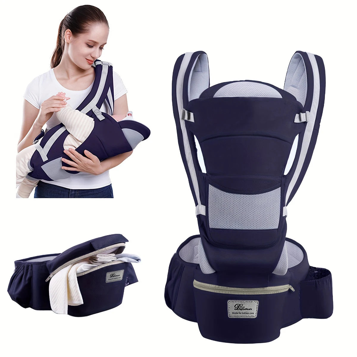 Ergonomic Baby Carrier Backpack Infant Baby Hipseat Carrier Front Facing Ergonomic Kangaroo Baby Wrap Sling Travel Backpack