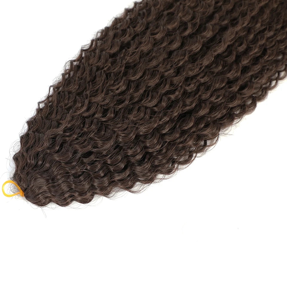 3-7Pcs Synthetic Brazilian Crochet Braids Hair for Women 20-28" Ombre White African Curls Kinky Curly Braiding Hair Extensions