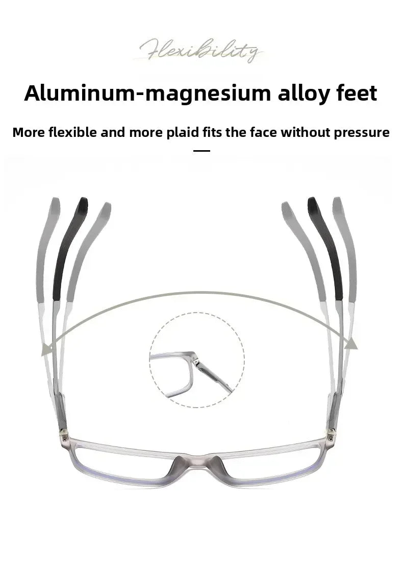 New Multifocal Photochromic Reading Glasses Unisex Ultra-Lightweight TR90 Bifocal Presbyopia Eyewear with Plus Diopter 0 To +4.0