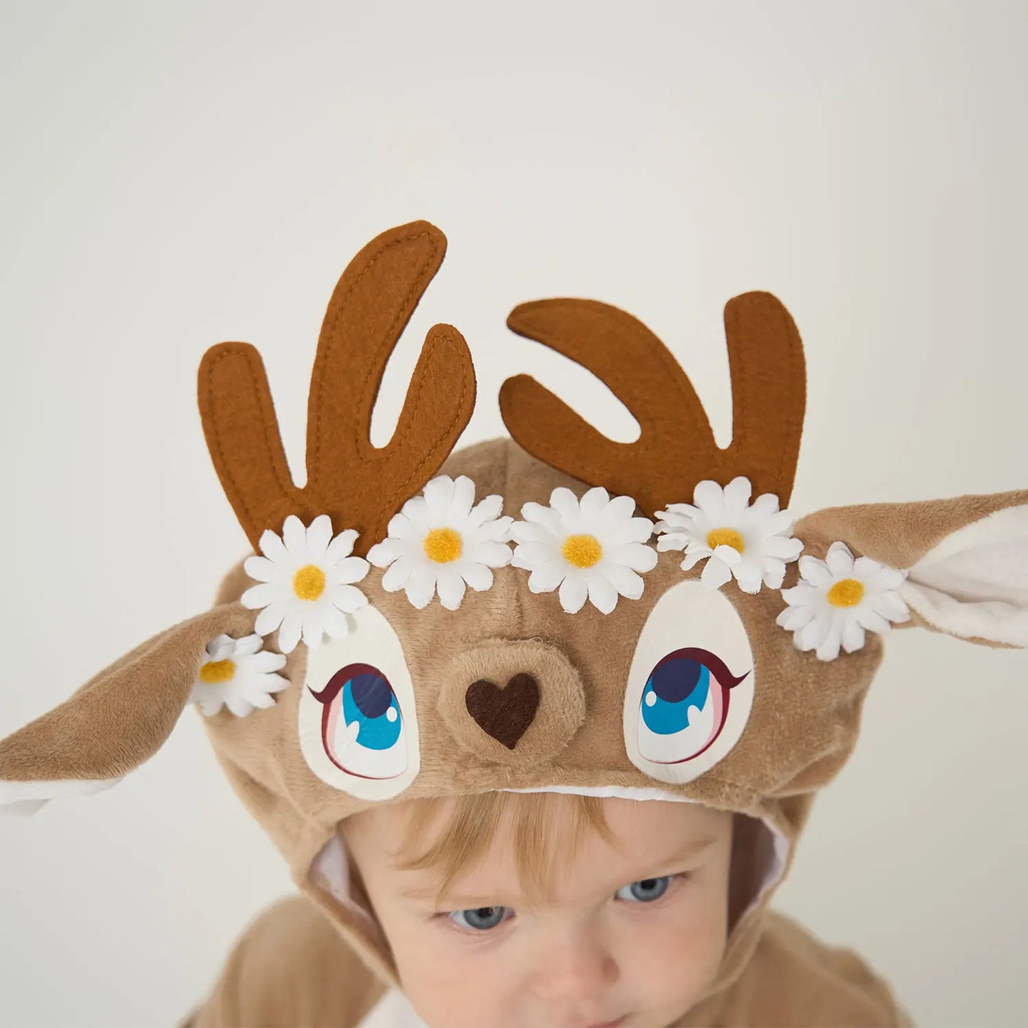 Little Deer Fawn Costume for Baby Boys Girls 6M 12M 18M 2pcs/Set Hood Romper With Shoes Christmas Purim Fancy Dress Umorden