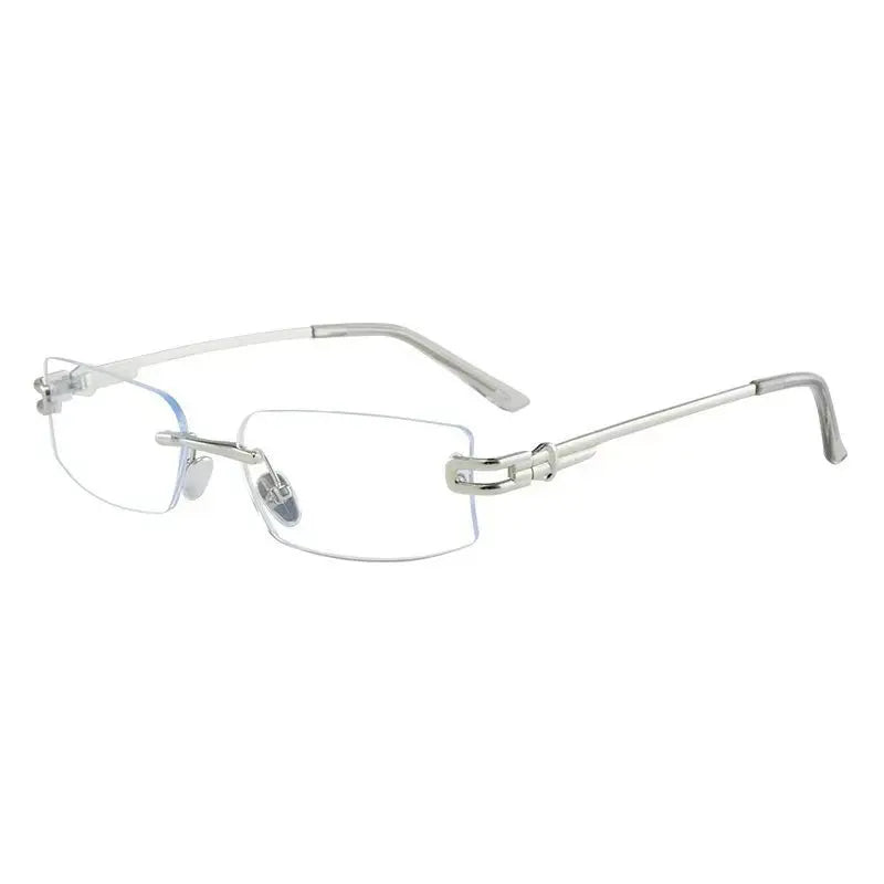 Rectangle Shape Rimless Sunglass Women Fashion Trendy UV Protection Sun Glasses for Man Korean Style Men Sunglasses