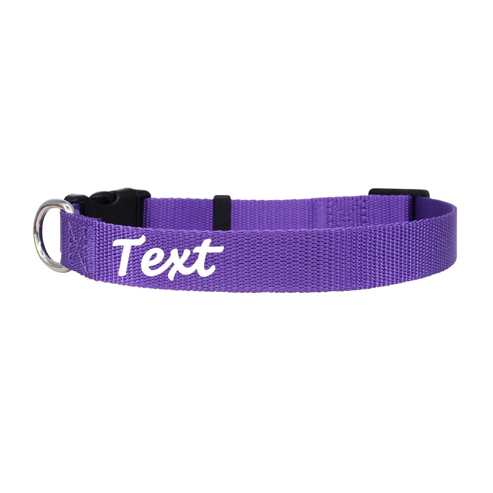 Personalized Customized Nameplate Dog Collar Soft Dogs Collars Free Customized ID Name for Small Medium Dogs Adjustable Colorful