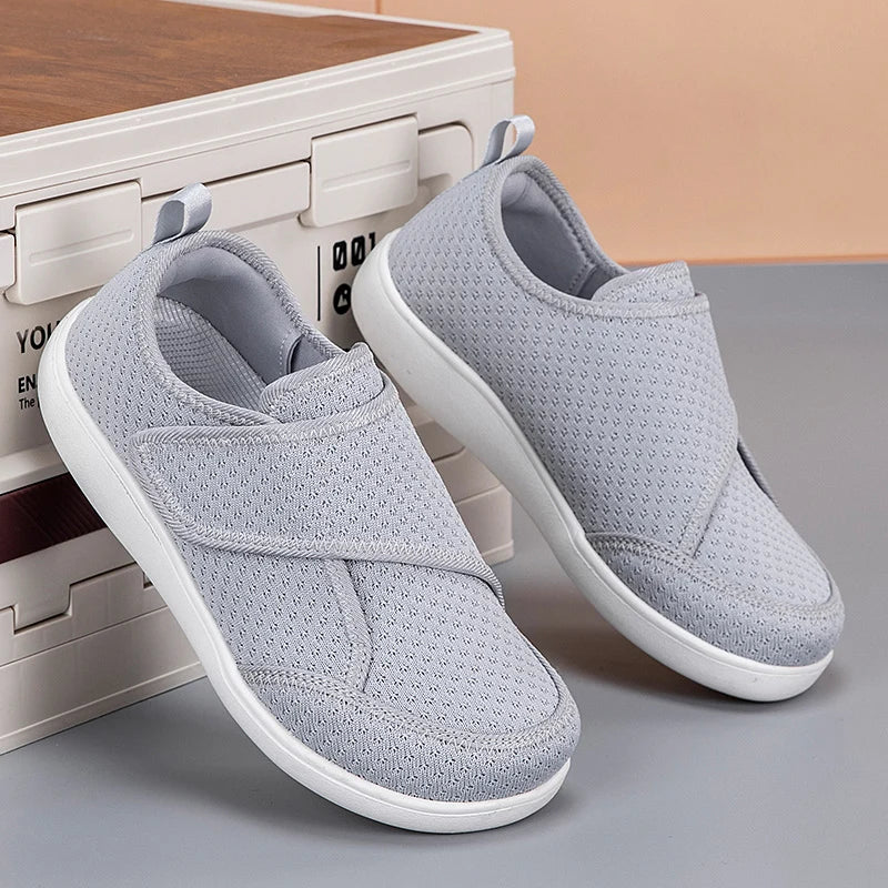 Men Women Open Shoes for Elderly Adjustable Diabetic Shoes Swollen Foot Fat Wide Hallux Valgus Bunion Orthopedics Thumb Eversion