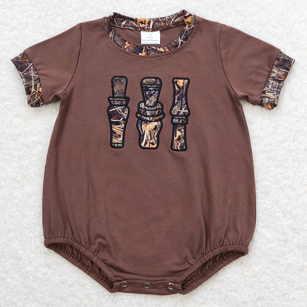Boutique Infant Baby Boys Rompers Camo Branches Short Sleeve Bubble Rompers Fashion Toddler Boys Rompers One-Piece Jumpsuits New