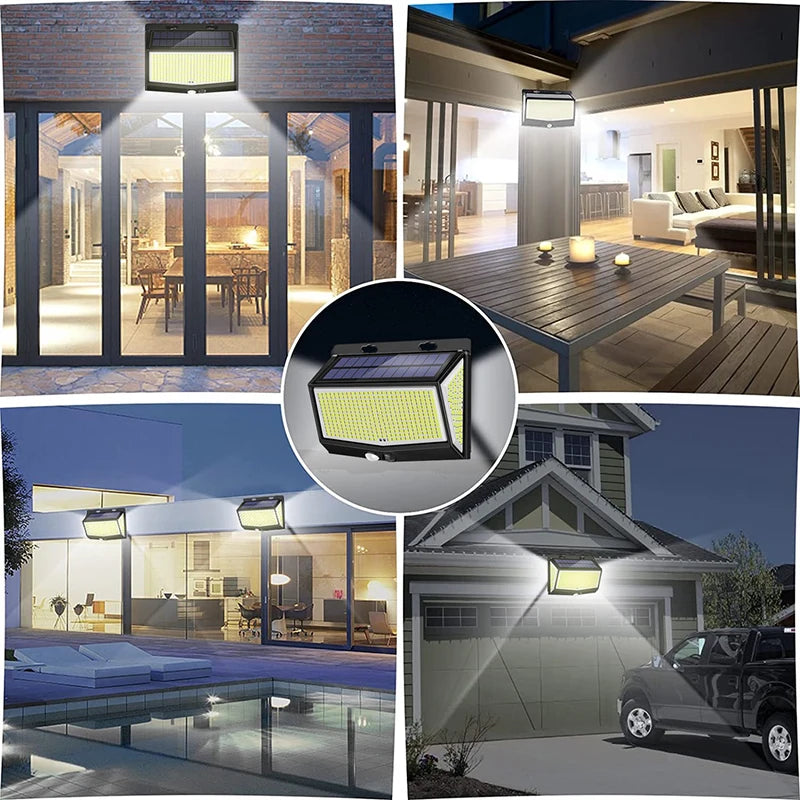 Outdoor 100 LED/468 LED Solar Light Motion Sensor Waterproof Solar Light Solar Power Garden Corridor Decoration Emergency Light