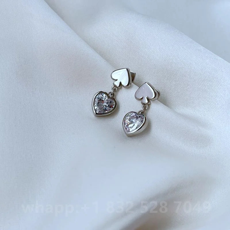 1:1 KS Jewelry Gold Stud Earrings For Women Fashion Jewelry Birthday Gift