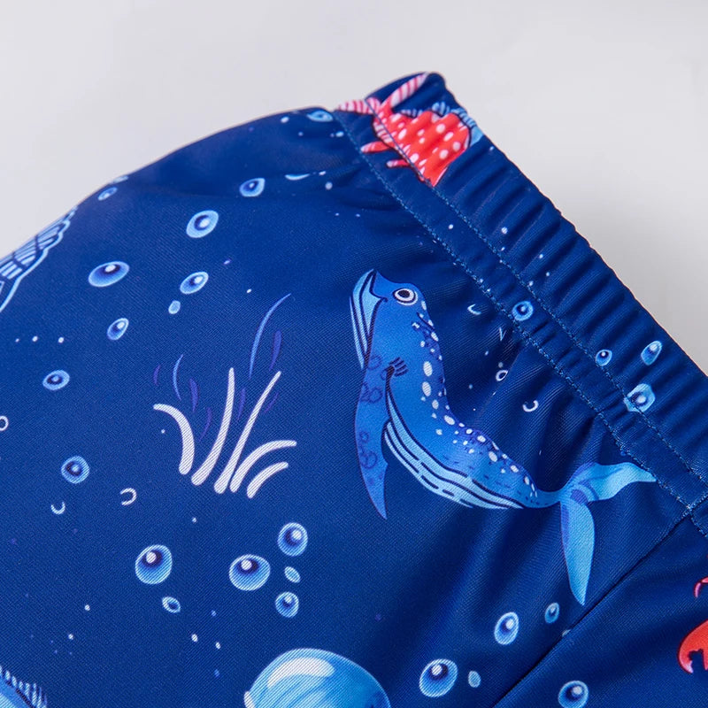 Girl and boy split swimsuit cartoon sunscreen baby boy and girl cute hot spring children's swimsuit children's accessories
