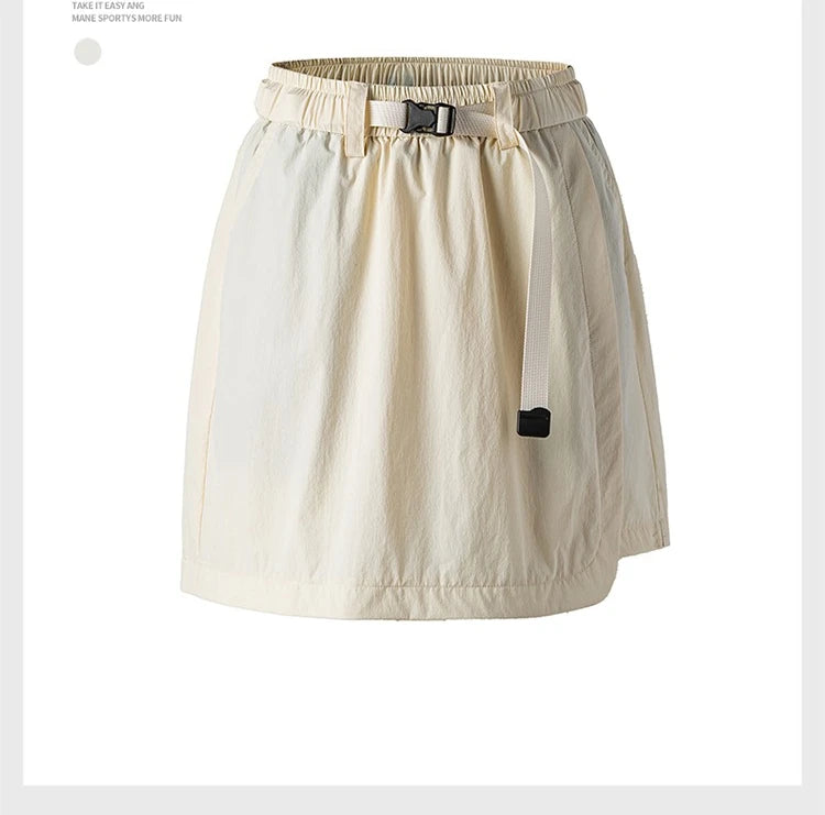 Women's UPF2000+ UV Protection Skort High Waist Hiking Skirt Shorts Quick Dry Cooling Summer Tennis Sports Skirt with Pouch