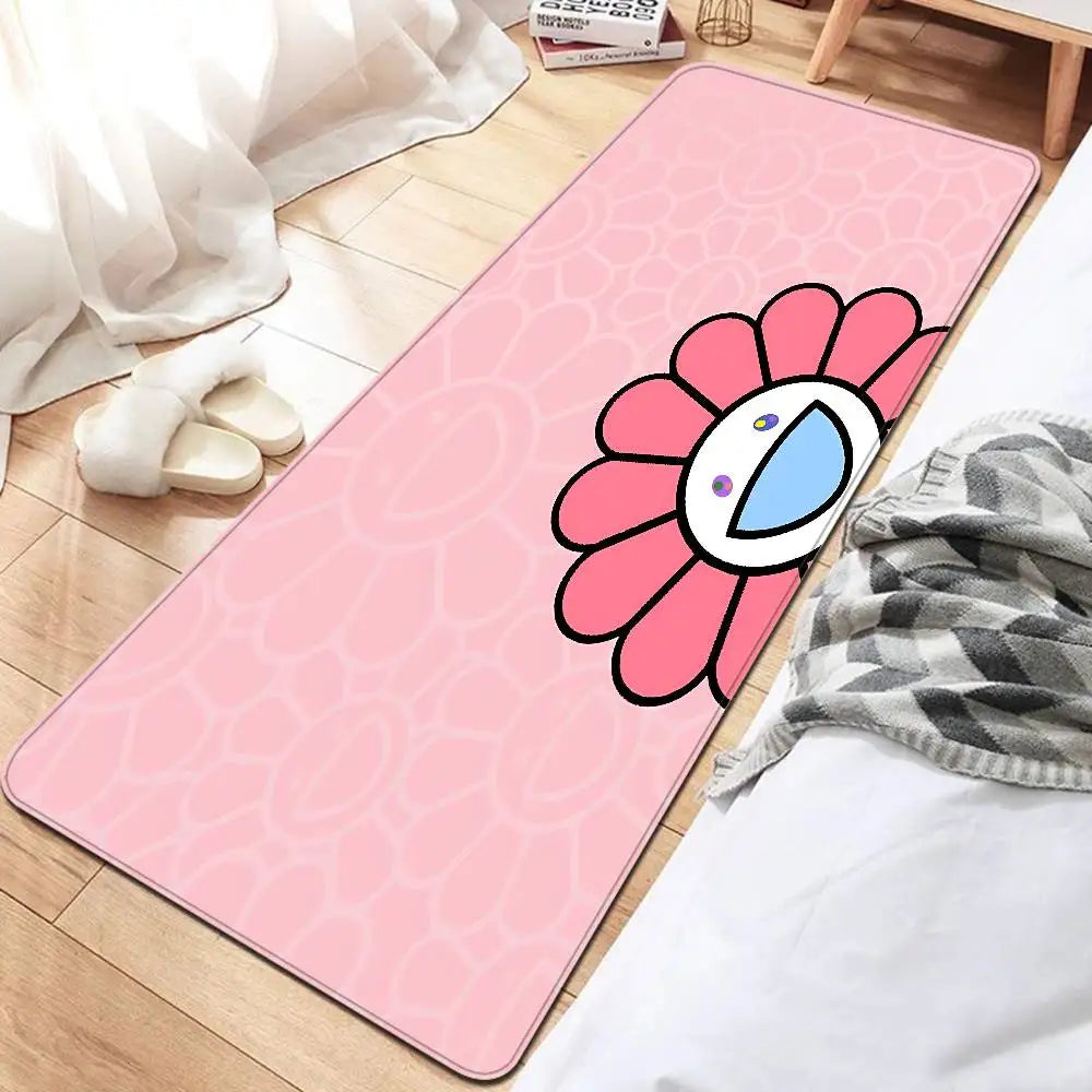 Flower T-Takashi Art M-Murakami Entrance Door Mat Nordic Style Home Doormat Bathroom-Toilet Mats Bedroom Hotel Decor Mat
