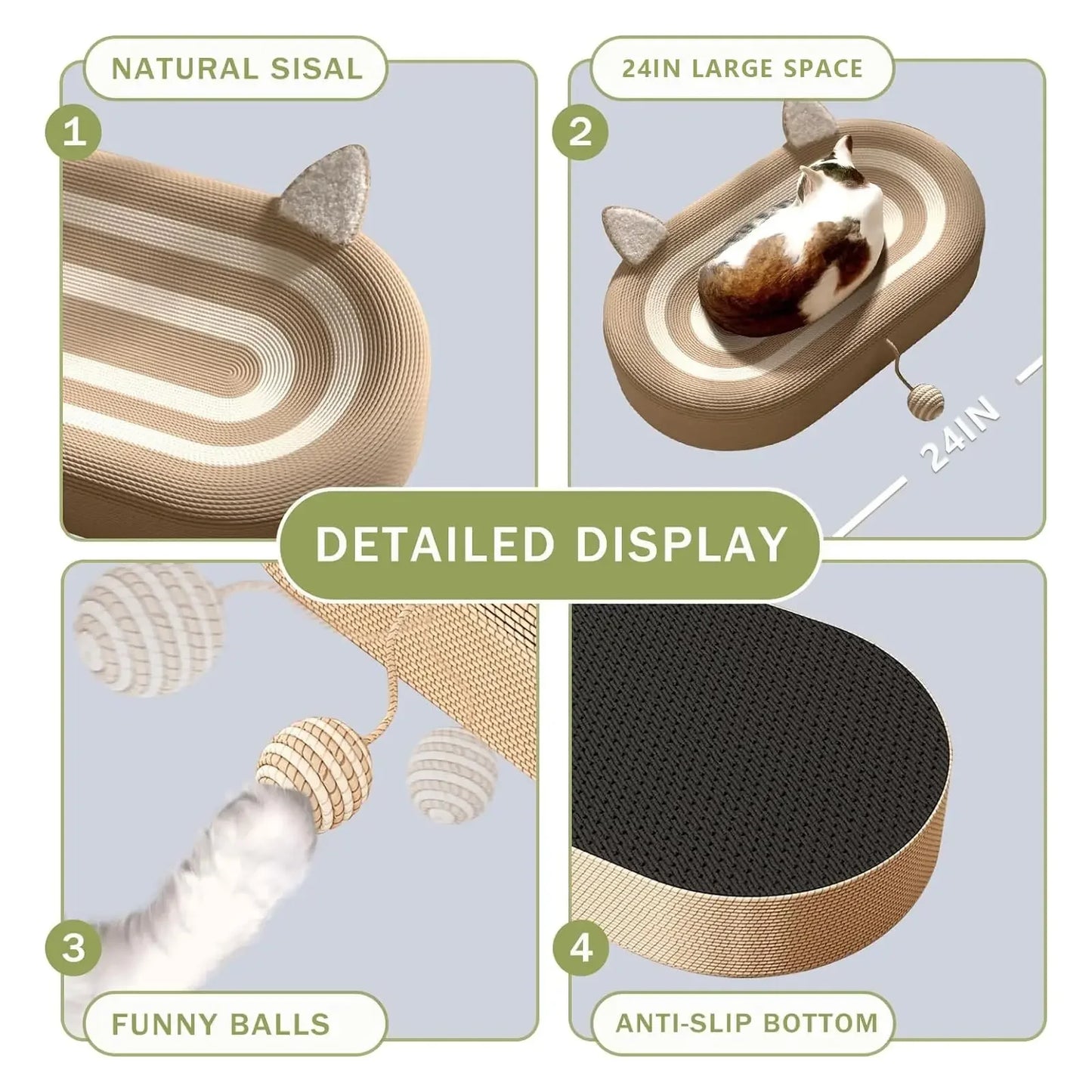 Cat Scratching Nest, Household Multifunctional Sisal Cat Scratching Board Sofa Bed Dual-purpose Scratch-resistant Large Cat Bed