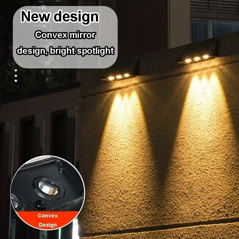 Solar Wall Lamp Outdoor Waterproof Garden Light for Mailbox Address House Number Sign Facades and Landscape Decorative Lighting