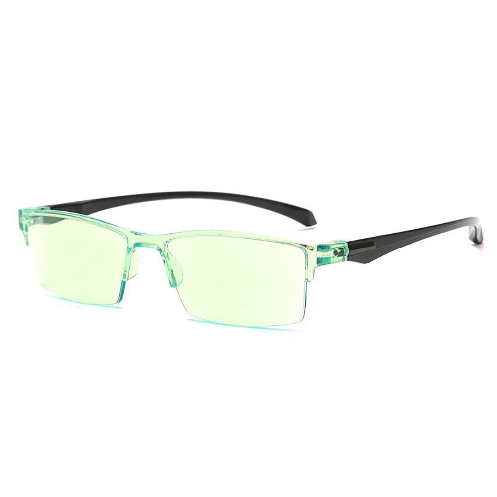 Intelligent Progressive Multifocal Reading Glasses Anti Blue Light Half Frame Spectacles Far Near Dual Use Presbyopic Glasses
