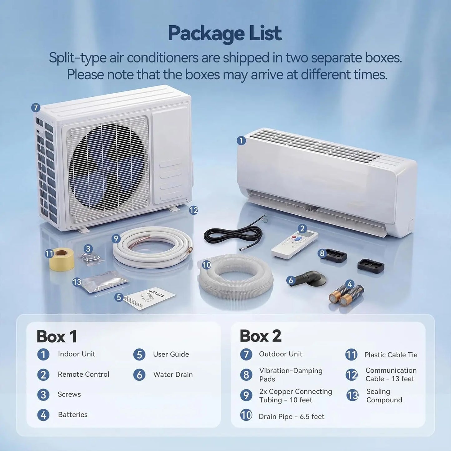 18,000 BTU Mini Split AC Heating System, 17 SEER2 230V Ductless Mini Split Air Conditioner with Heat Pump, Quiet 29dB &, Custom