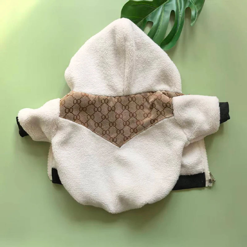 Autumn Winter Designer Luxury Pet Furry Coat Puppy Thick Warm Jacket Yorkiepoodle Small And Medium Sized Dogs Bitches Clothes